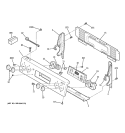 CONTROL PANEL Diagram and Parts List for JCBP66DM1BB  General Electric Range