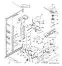 FRESH FOOD SECTION Diagram and Parts List for PSI23NGWCBV  General Electric Refrigerator