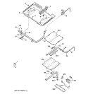 GAS & BURNER PARTS Diagram and Parts List for JGBP26DEM1CC  General Electric Range