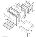 DOOR & DRAWER PARTS Diagram and Parts List for JGBP29DEM1BB  General Electric Range