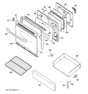 DOOR & DRAWER PARTS Diagram and Parts List for JGBP33DEM1BB  General Electric Range