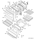 Part Location Diagram of WB55K10036 GE DRAWER PANEL