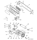 BACKSPLASH, BLOWER & MOTOR ASSEMBLY Diagram and Parts List for DNCK440GG0WC  General Electric Dryer