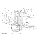 FRAME PARTS Diagram and Parts List for GCG1580L0SS  General Electric Trash Compactor