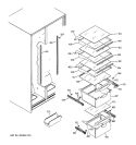 FRESH FOOD SHELVES Diagram and Parts List for GSS22IBTBCC  General Electric Refrigerator