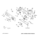 CONTROLS & BACKSPLASH Diagram and Parts List for WCSR2090G4CC  General Electric Washer