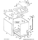 CABINET, COVER & FRONT PANEL Diagram and Parts List for WCSR2090G4CC  General Electric Washer