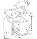 CABINET, COVER & FRONT PANEL Diagram and Parts List for WISR409DGCWW  General Electric Washer