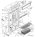 FREEZER SECTION, TRIM & COMPONENTS Diagram and Parts List for ZICP720BSCSS  General Electric Refrigerator