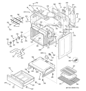 BODY PARTS Diagram and Parts List for JBP70WK4WW  General Electric Range