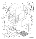 BODY PARTS Diagram and Parts List for PK916WM1WW  General Electric Wall Oven