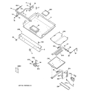 GAS & BURNER PARTS Diagram and Parts List for JGBP30WEV3WW  General Electric Range