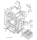 BODY PARTS Diagram and Parts List for JGBS23WEW1WW  General Electric Range