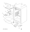 CABINET Diagram and Parts List for GMR06AAPBB  General Electric Refrigerator