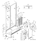 FREEZER SECTION Diagram and Parts List for GSE22KETBFBB  General Electric Refrigerator
