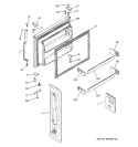 FREEZER DOOR Diagram and Parts List for GTL22JBPDRBS  General Electric Refrigerator