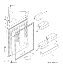 FRESH FOOD DOOR Diagram and Parts List for GTS22WCPDRCC  General Electric Refrigerator