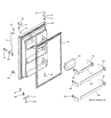 FRESH FOOD DOOR Diagram and Parts List for HTS22GBPDRCC  Hotpoint Refrigerator