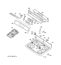CONTROL PANEL & COOKTOP Diagram and Parts List for JGBP85SEL2SS  General Electric Range