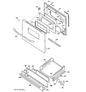 DOOR & DRAWER PARTS Diagram and Parts List for JGBS07PEM1CC  General Electric Range