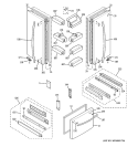 DOORS Diagram and Parts List for PFS22MBSAWW  General Electric Refrigerator