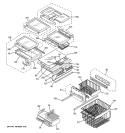 SHELVES Diagram and Parts List for PFS22SISBSS  General Electric Refrigerator