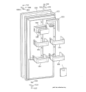 DOOR Diagram and Parts List for ZIRS36NMBRH  General Electric Refrigerator