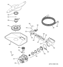 MOTOR - PUMP MECHANISM Diagram and Parts List for GLDL500N00CC  General Electric Dishwasher