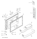 FREEZER DOOR Diagram and Parts List for ETS22SBSCRSS  General Electric Refrigerator