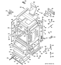 BODY PARTS Diagram and Parts List for JGB908BEK7BB  General Electric Range