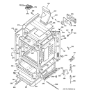 BODY PARTS Diagram and Parts List for JGBP27DEM1WW  General Electric Range
