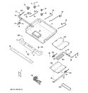 GAS & BURNER PARTS Diagram and Parts List for JGBP88SEM1SS  General Electric Range