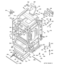 BODY PARTS Diagram and Parts List for JGBP88SEM1SS  General Electric Range