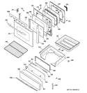 Part Location Diagram of WB55K10053 GE PANEL DRAWER