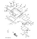 GAS & BURNER PARTS Diagram and Parts List for PGB916DEM1CC  General Electric Range