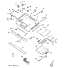 GAS & BURNER PARTS Diagram and Parts List for PGB916SEM1SS  General Electric Range