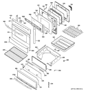 DOOR & DRAWER PARTS Diagram and Parts List for PGB928SEM1SS  General Electric Range