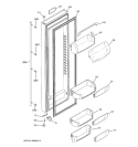FRESH FOOD DOOR Diagram and Parts List for GWE23LBTBFSS  General Electric Refrigerator