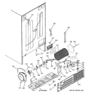 SEALED SYSTEM & MOTHER BOARD Diagram and Parts List for GWE23LBTBFSS  General Electric Refrigerator