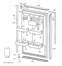 DOOR Diagram and Parts List for ZIR36NMARH  General Electric Refrigerator