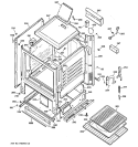 BODY PARTS Diagram and Parts List for RGB524PEH4CT  Hotpoint Range