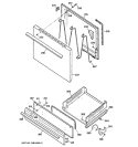 DOOR & DRAWER PARTS Diagram and Parts List for RGB524PPH3CT  Hotpoint Range
