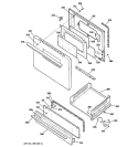 Part Location Diagram of WB55K10050 GE LINER Assembly WELD DOOR
