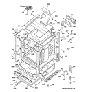 BODY PARTS Diagram and Parts List for RGB745BEHCCT  Hotpoint Range