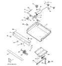 GAS & BURNER PARTS Diagram and Parts List for RGB540SEH5SA  Hotpoint Range