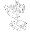 DOOR & DRAWER PARTS Diagram and Parts List for JGBS16WEP1WW  General Electric Range