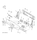 CONTROL PANEL Diagram and Parts List for JCBP65DM1WW  General Electric Range