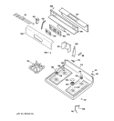 CONTROL PANEL & COOKTOP Diagram and Parts List for JGBP28MEL4BS  General Electric Range