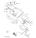GAS & BURNER PARTS Diagram and Parts List for JGBP30WEK6WW  General Electric Range