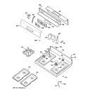 CONTROL PANEL & COOKTOP Diagram and Parts List for JGBP34SEL4SS  General Electric Range